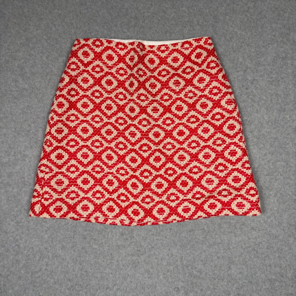 Ann Taylor LOFT Geometric Mini Skirt Size 6 Preppy Office Career Academia - Picture 1 of 8